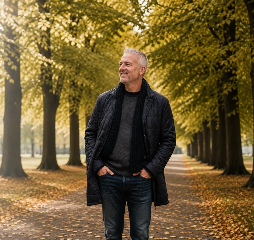 Kevin-Joel Coupland, RP, standing in a forest